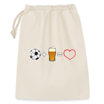 Football plus bière, c’est amour - Sac cadeau 30 x 45 cm - nature - Devant