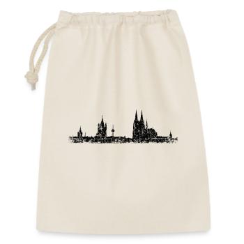 Stadt Köln Kölner Skyline (Vintage/Schwarz) - Geschenkbeutel aus Baumwolle (30 x 45 cm) - Natur - Vorne