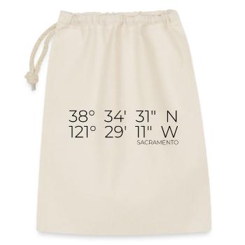 Coordinates: Sacramento, California - Gift Bag 30 x 45 cm - nature - Front