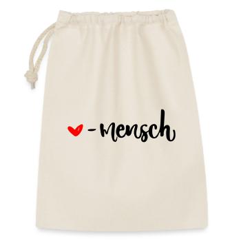 liebling mensch herz herzensmensch valentinstag - Geschenkbeutel aus Baumwolle (30 x 45 cm) - Natur - Vorne