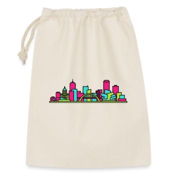 Winnipeg City Skyline Museum Moderne Linienkunst - Geschenkbeutel aus Baumwolle (30 x 45 cm) - Natur - Vorne