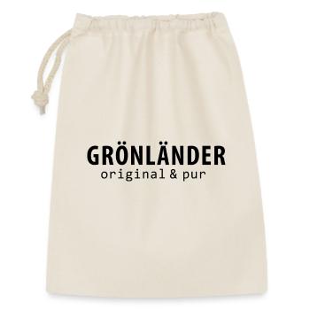 GRÖNLÄNDER – Original & PUR - Geschenkbeutel aus Baumwolle (30 x 45 cm) - Natur - Vorne