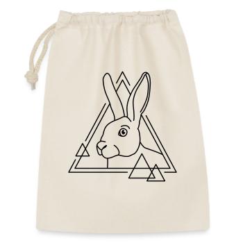Rabbit in geometric shape - line art design - Gift Bag 30 x 45 cm - nature - Front