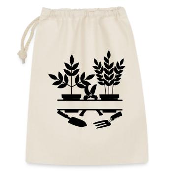 Gartengärtner Werkzeuge zwei Pflanzen - Geschenkbeutel aus Baumwolle (30 x 45 cm) - Natur - Vorne