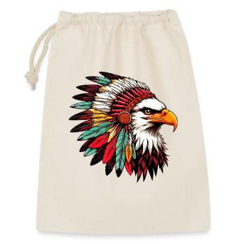 Aigle amérindien Peaux rouges américaines - Sac cadeau 30 x 45 cm - nature - Devant