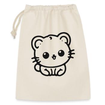 Kuschelpanda Kontur - Geschenkbeutel aus Baumwolle (30 x 45 cm) - Natur - Vorne
