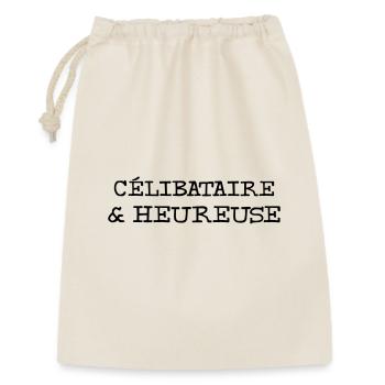 Célibataire & Heureuse - Sac cadeau 30 x 45 cm - nature - Devant