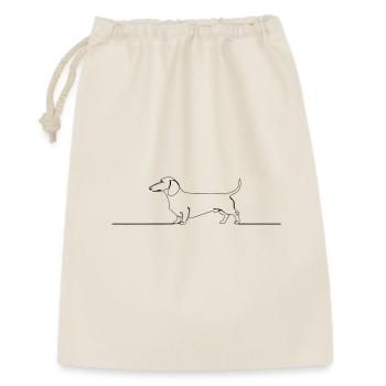 Art d’une ligne teckel teckel - Sac cadeau 30 x 45 cm - nature - Devant