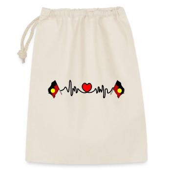 Herzfrequenz-Cardio für Aborigines - Geschenkbeutel aus Baumwolle (30 x 45 cm) - Natur - Vorne