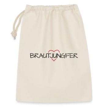 Brautjungfer Herz Junggesellinenabschied - Geschenkbeutel aus Baumwolle (30 x 45 cm) - Natur - Vorne