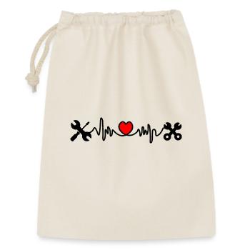 Tools with heart cardiogram - Gift Bag 30 x 45 cm - nature - Front