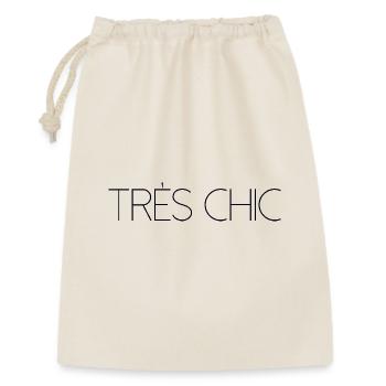 TRES CHIC Stylish - Geschenkbeutel aus Baumwolle (30 x 45 cm) - Natur - Vorne
