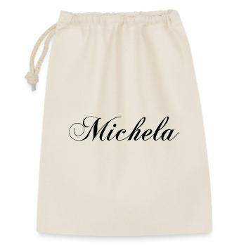 Michela - Votre nom sur les accessoires et les vêtements - Sac cadeau 30 x 45 cm - nature - Devant
