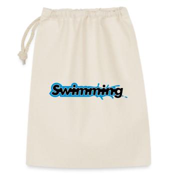 Swimming - Geschenkbeutel aus Baumwolle (30 x 45 cm) - Natur - Vorne