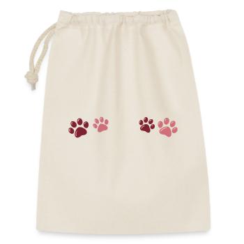 Two-tone red paw prints - Gift Bag 30 x 45 cm - nature - Front