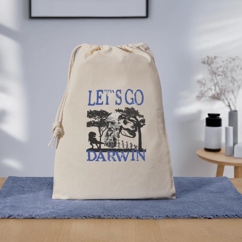 Idée cadeau textile Charles Darwin Evolution Sac cadeau 30 x 45 cm