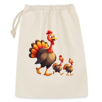 Thanksgiving Truthahn Baby - Geschenkbeutel aus Baumwolle (30 x 45 cm) - Natur - Vorne