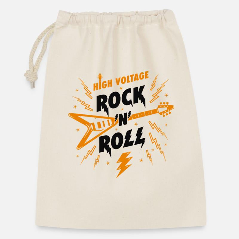 Hochspannungs-Rock'n'Roll-Gitarre - Geschenkbeutel aus Baumwolle (30 x 45 cm) - Natur