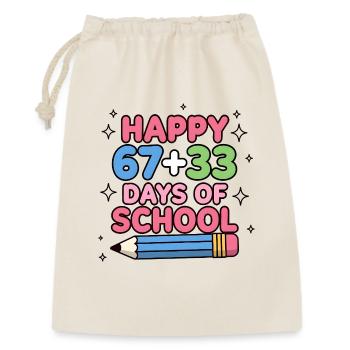 Bonne équation de maths scolaire des 100 jours - Sac cadeau 30 x 45 cm - nature - Devant