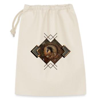 Beautiful steampunk horse with cape and gears - Gift Bag 30 x 45 cm - nature - Front