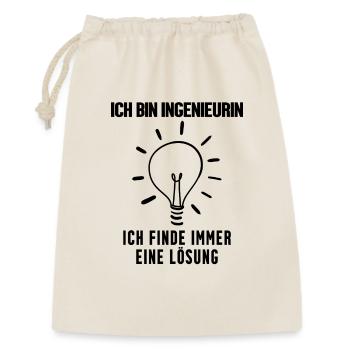 Ingenieurin Beruf Ausbildung - Geschenkbeutel aus Baumwolle (30 x 45 cm) - Natur - Vorne