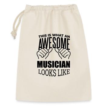 musicien - Sac cadeau 30 x 45 cm - nature - Devant