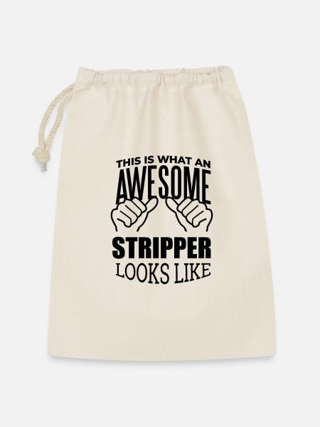 Stripper Stripper Stripper - Geschenkbeutel aus Baumwolle (30 x 45 cm) - Natur