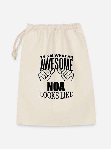 Noa Noa Noa - Geschenkbeutel aus Baumwolle (30 x 45 cm) - Natur