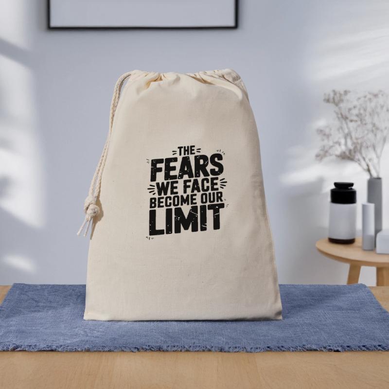 La peur devient notre limite Conception de devis Sac cadeau 30 x 45 cm