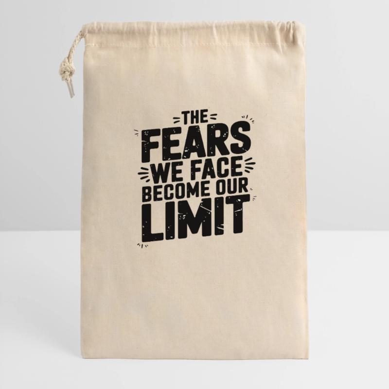 La peur devient notre limite Conception de devis Sac cadeau 30 x 45 cm