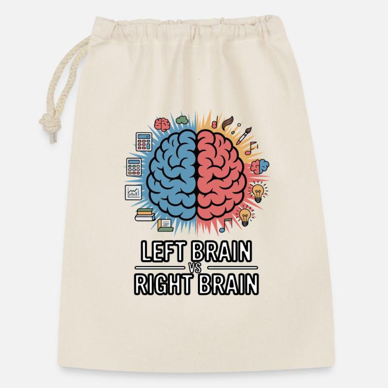 Left Brain vs Right Brain - Gift Bag 30 x 45 cm - nature