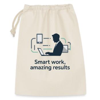 Smart Work Tech Silhouette - Gift Bag 30 x 45 cm - nature - Front