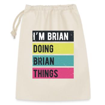Je suis Brian qui fait Brian Things Rétro Colors - Sac cadeau 30 x 45 cm - nature - Devant