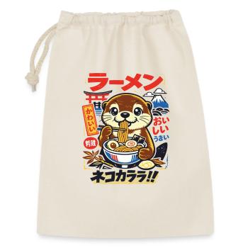 Loutre de Kawaii | Ramen | Soupe de nouilles | Restauration rapide - Sac cadeau 30 x 45 cm - nature - Devant