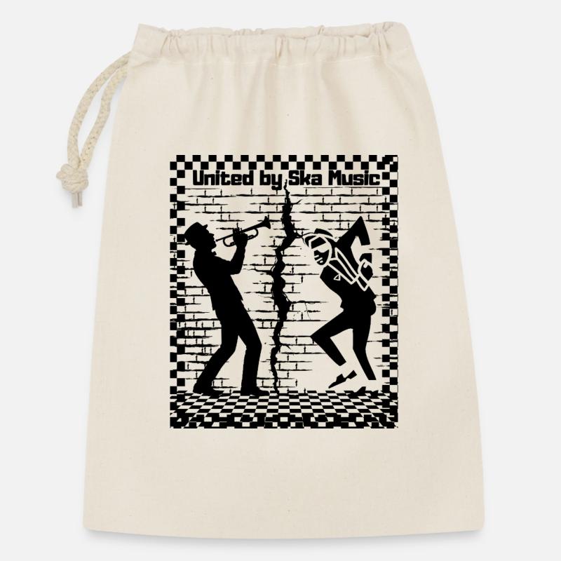 Ska-Musik - Geschenkbeutel aus Baumwolle (30 x 45 cm) - Natur