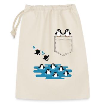 Penguin Jump Into The Water Pocket Design - Gift Bag 30 x 45 cm - nature - Front