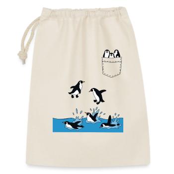 Penguin Jump Into The Water Pocket Design - Gift Bag 30 x 45 cm - nature - Front