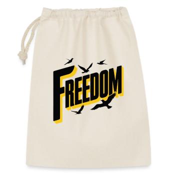 Freedom Bold Typography with Birds - Gift Bag 30 x 45 cm - nature - Front