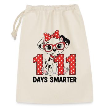 Chien dalmatien 101e jour de l’école 100 jours plus intelligent - Sac cadeau 30 x 45 cm - nature - Devant
