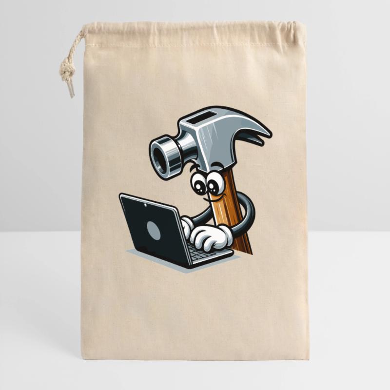 HammerCode: Werkzeug trifft Bits Geschenkbeutel aus Baumwolle (30 x 45 cm)