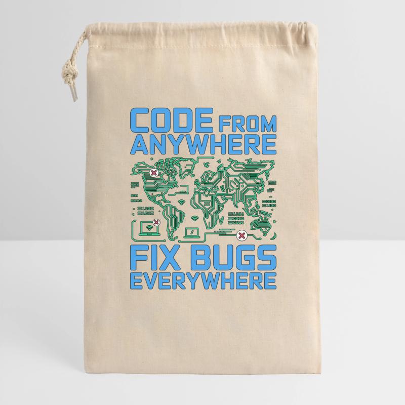 Remote Developer Code From Anywhere Remote Tech Geschenkbeutel aus Baumwolle (30 x 45 cm)