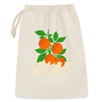 Salutations de Noël des plantes d’orange rétro d’Olá - Sac cadeau 30 x 45 cm - nature - Devant