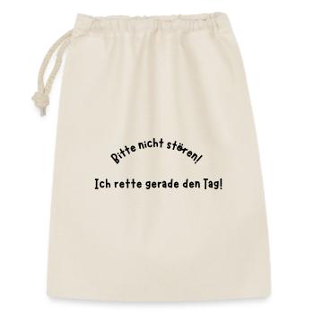 Retter des Tages - Geschenkbeutel aus Baumwolle (30 x 45 cm) - Natur - Vorne