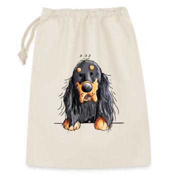 Gordon Setter - Hund - Dog - Comic - Geschenkbeutel aus Baumwolle (30 x 45 cm) - Natur - Vorne