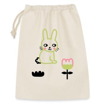 Happy Lunar New Year of the Rabbit - Geschenkbeutel aus Baumwolle (30 x 45 cm) - Natur - Vorne