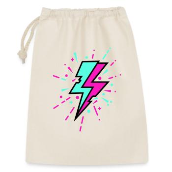 Retro Lightning Bolt Colorful Style - Gift Bag 30 x 45 cm - nature - Front