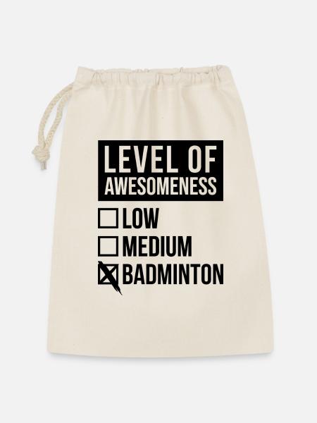 Badminton Badminton Badminton - Geschenkbeutel aus Baumwolle (30 x 45 cm) - Natur