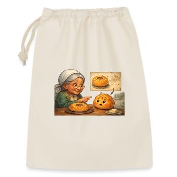 Tatarische Babuschka erklärt dem russischen Beljas - Geschenkbeutel aus Baumwolle (30 x 45 cm) - Natur - Vorne