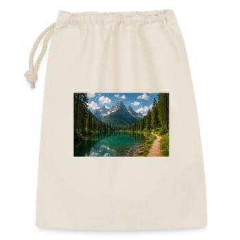 Mountain lake path in the forest - Gift Bag 30 x 45 cm - nature - Front