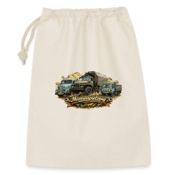 Vintagetrucks und Banner  - Geschenkbeutel aus Baumwolle (30 x 45 cm) - Natur - Vorne